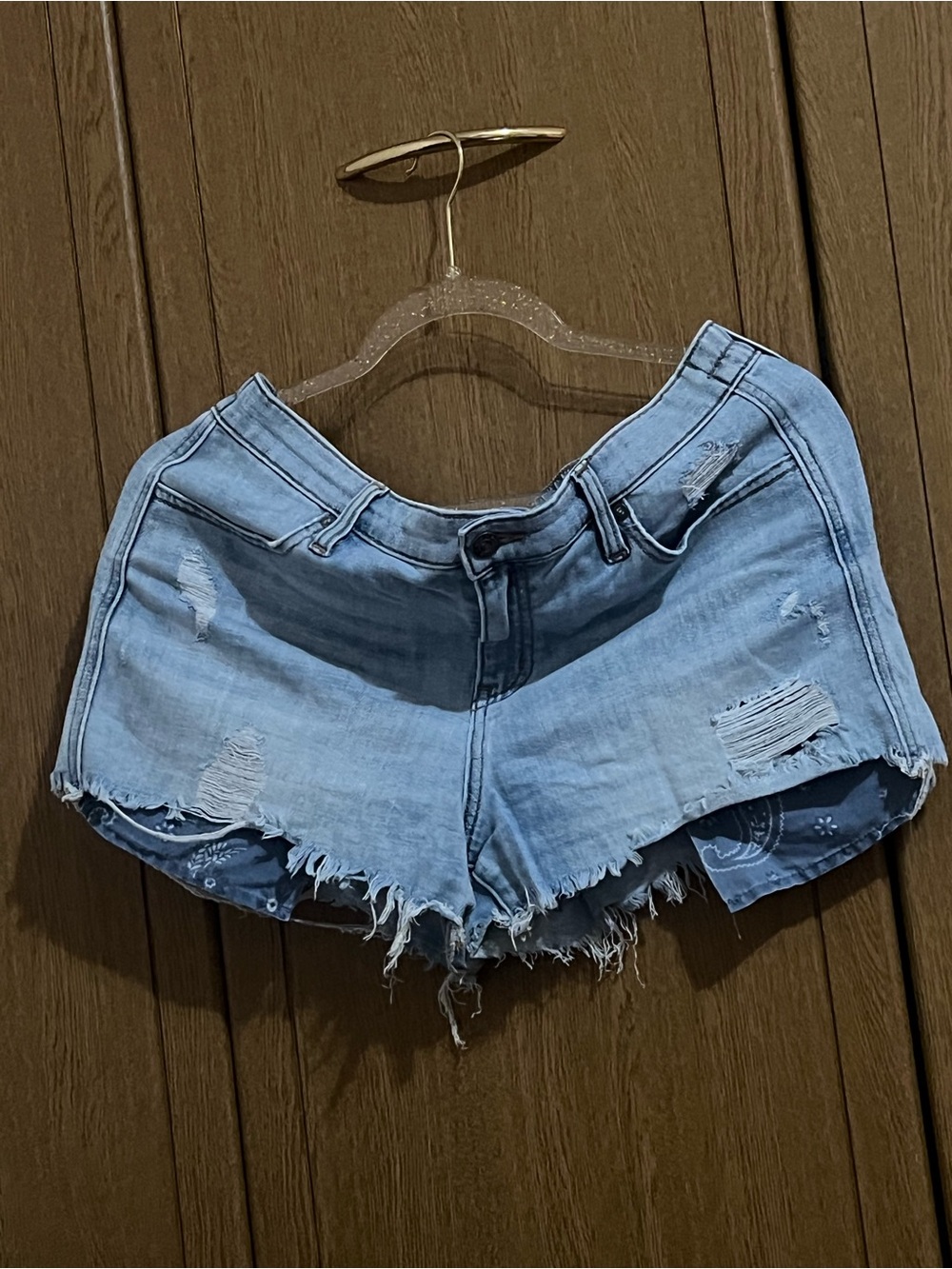 American Eagle Light Blue Distressed Daydream Denim Shorts